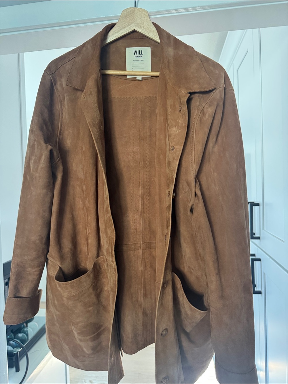 Sézane WILL jacket Suede khacki XXL